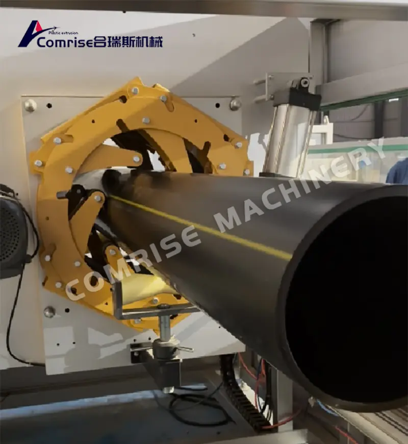Η δοκιμή μηχανής σωλήνων HDPE 200-500 mm ολοκληρώθηκε για την ικανοποίηση του πελάτη